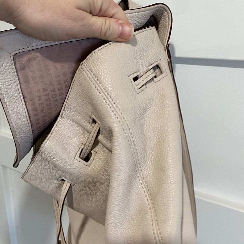Kate Spade Wilder Grey Street Backpack Soft Pink Pebbled Leather - Picture 7 of 12